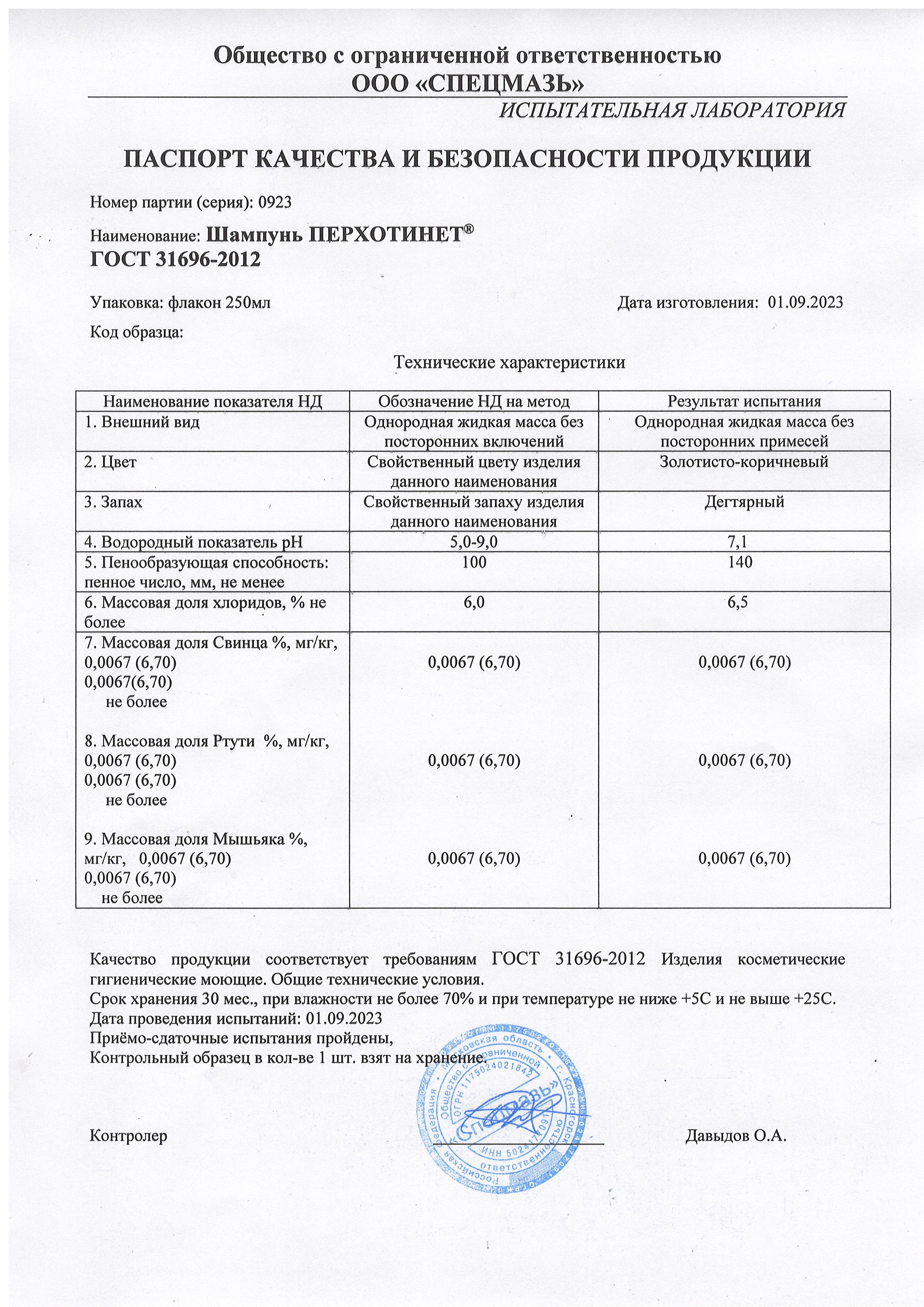 Паспорт №092023